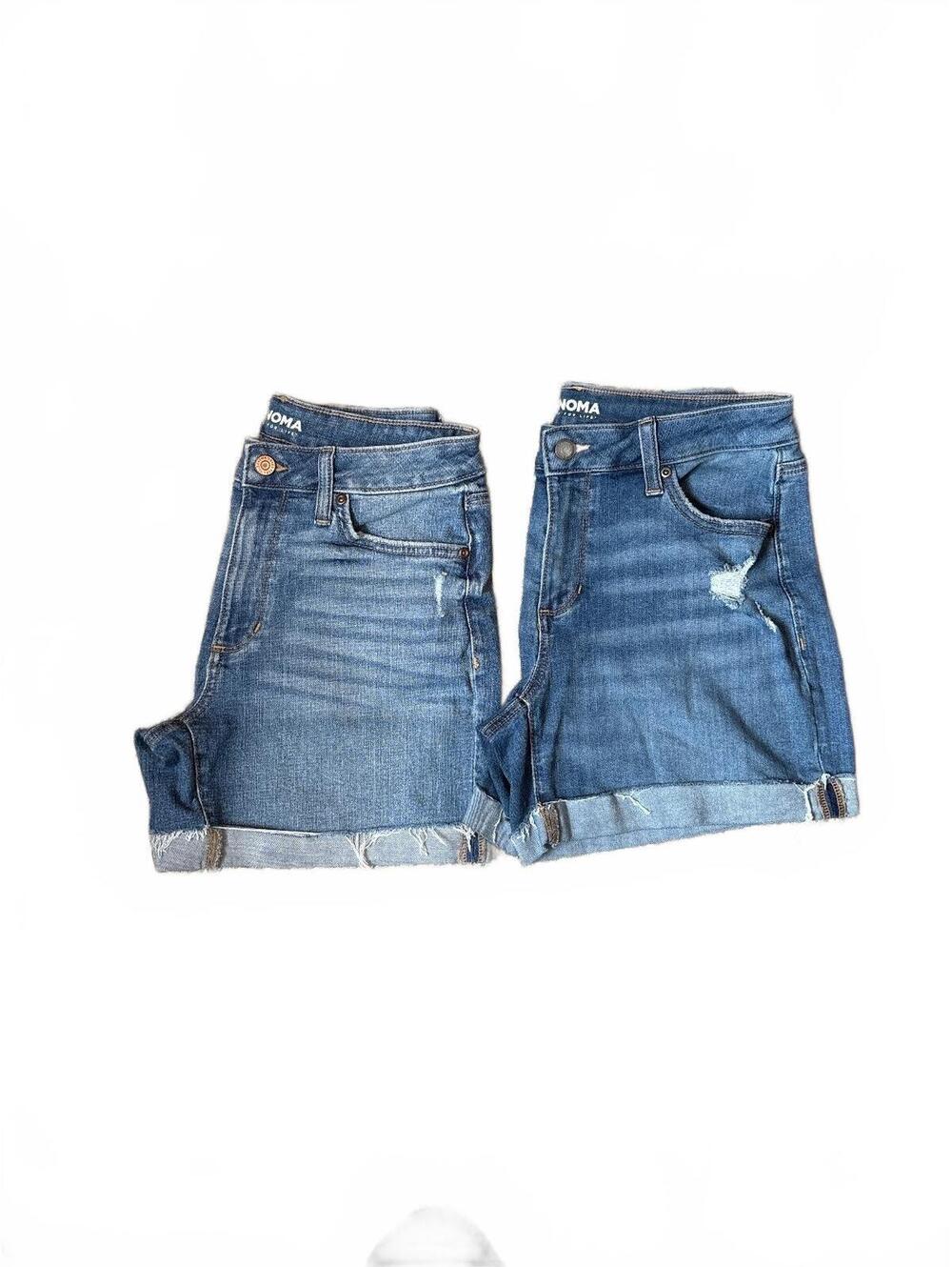 Lot of 2 Sonoma Goods for Life Denim Shorts Women's Size 6 Cuffed